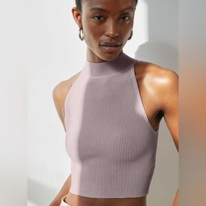 Aritzia Babaton Sculpt Knit Mockneck Halter Top XS